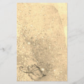 BABY MET DOVES IN SPARKLES Sepia Briefpapier (Achterkant)