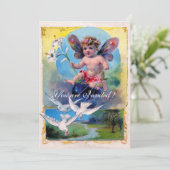 BABY MET DOVES KAART (Staand voorkant)