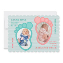 Baby met dubbele voetafdruk