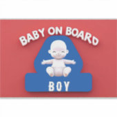 Baby Met een 'Baby aan boord' auto Sign Sticker (Voorkant)