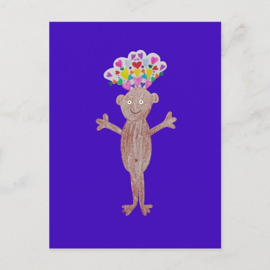 Baby met een hart vol liefde. briefkaart (Voorkant)