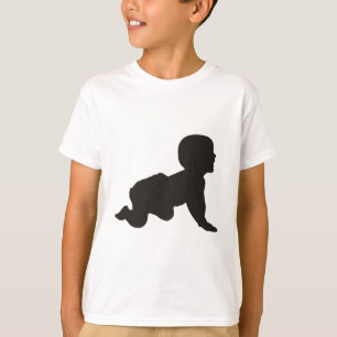 Baby met een luier, kruipend Silhouette T-shirt