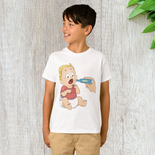 Baby met een temperatuur t-shirt