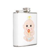 Baby met fopspeen cartoon heupfles (Rechts)