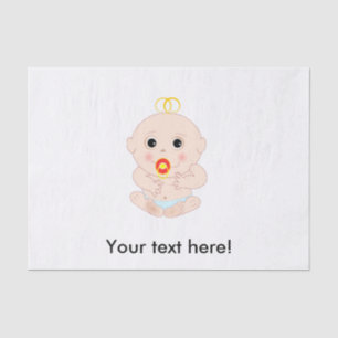 Baby met fopspeen cartoon tissuepapier