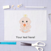 Baby met fopspeen cartoon tissuepapier (Craft)