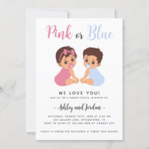 Baby met Fopspeen Gender Reveal Invitation