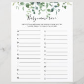 Baby met groene vlag Race Baby shower Game (Voorkant)