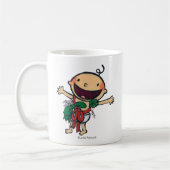 Baby met kerstcadeautjes koffiemok (Links)