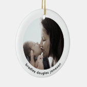 Baby met mam Eerste Kerstkeramische keramiek Keramisch Ornament (Rechts)