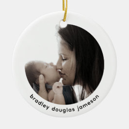 Baby met mam Eerste Kerstkeramische keramiek Keramisch Ornament
