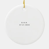 Baby met mam Eerste Kerstkeramische keramiek Keramisch Ornament (Achterkant)