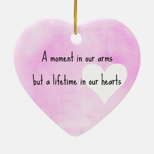 Baby met naam en datum keramisch ornament (Achterkant)