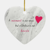 Baby met naam en datum keramisch ornament (Achterkant)