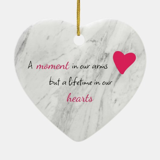 Baby met naam en datum keramisch ornament (Achterkant)