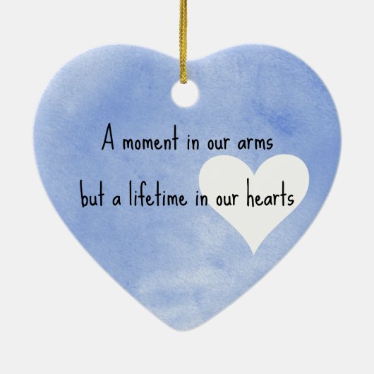 Baby met naam en datum keramisch ornament (Achterkant)