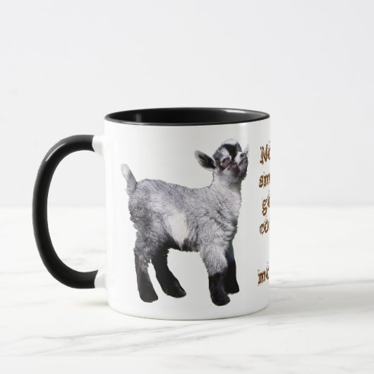 Baby met neus in de lucht mok (Links)