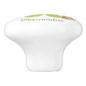 Baby met Teddy Bear & Blanket Personalize Dresser Keramische Knop (Zijkant)