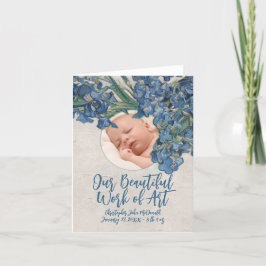 Baby met Van Gogh Irissen Aankondiging