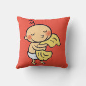 Baby met zachte gele tas kussen (Achterkant)