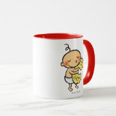 Baby met zachte gele tas mok (Voorkant rechts)