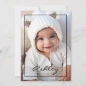 Baby met zwarte grens aankondiging (Voorkant)