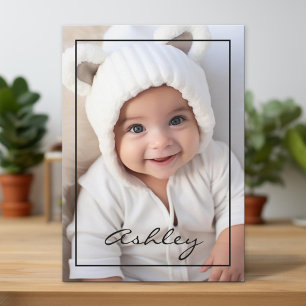 Baby met zwarte grens aankondiging