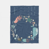 Baby Mijlblauw onder het Zee Dierenkruid Fleece Deken (Voorkant)