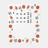 Baby Mijlestone Blanket Sportontwerp Fleece Deken (Voorkant)