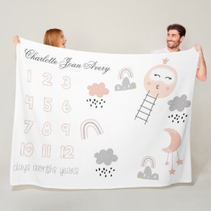 Baby Mijlpaal Deken Pathway naar de Maan