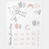 Baby Mijlpaal Deken Pathway naar de Maan (Voorkant)