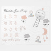 Baby Mijlpaal Deken Pathway naar de Maan (Voorkant (Horizontaal))