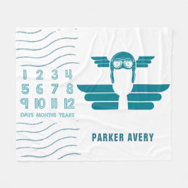 Baby Mijlpaal Vliegtuigpiloot Fleece Deken