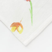 Baby mijlpaalbloemen waterverf fleece deken (Hoek)