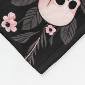 Baby mijlpaaldeken met bloemen en schedels fleece deken (Hoek)