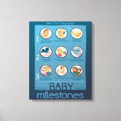 Baby Mijlpalen Grafiekcanvas Canvas Afdruk (Voorkant)