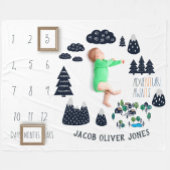 Baby Mijlsteen Blanket | avontuurtijd Fleece Deken