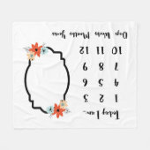 Baby Mijlsteen Blanket Fleece Deken (Voorkant (Horizontaal))