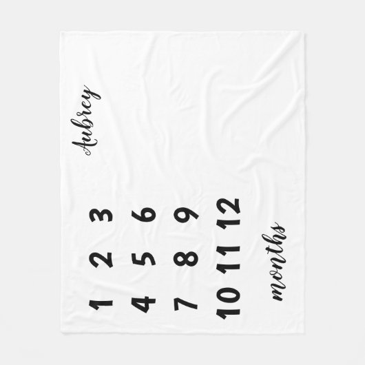 Baby Mijlsteen Blanket Fleece Deken (Voorkant)