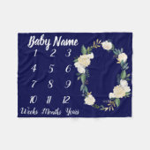 Baby Mijlsteen Blanket - persoonlijke Shower-cadea Fleece Deken (Voorkant (Horizontaal))