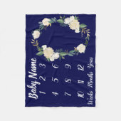 Baby Mijlsteen Blanket - persoonlijke Shower-cadea Fleece Deken (Voorkant)