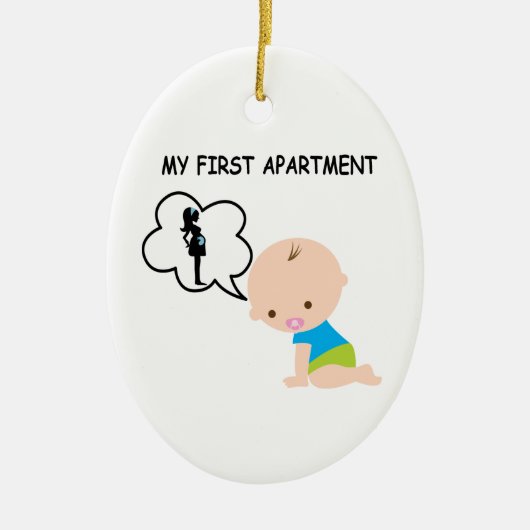 Baby Mijn eerste appartement Keramisch Ornament (Voorkant)