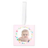 Baby Mijn eerste kerstfoto begint met roze Ornament (Voorkant)