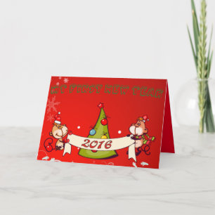 Baby: mijn eerste nieuw jaar - feestdagen kaart