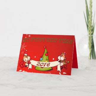 Baby: mijn eerste nieuw jaar - feestdagen kaart