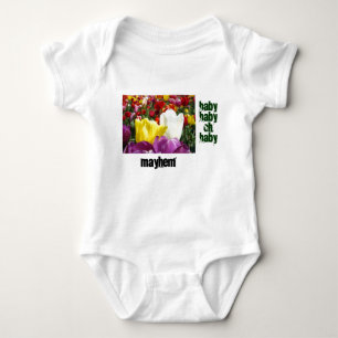 Baby Mijnhem Kruipende Tulp Bloemen Grappige Humor Romper