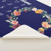 Baby Milestone Blanket Personalized Baby Girl Gift Sherpa Deken (3/4)