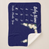 Baby Milestone Blanket Personeelsneutraal cadeau Sherpa Deken (Voorkant)