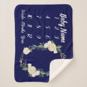 Baby Milestone Blanket Specialized Baby Boy Gift Sherpa Deken (Voorkant)