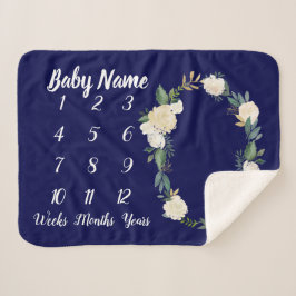 Baby Milestone Blanket Specialized Baby Boy Gift Sherpa Deken